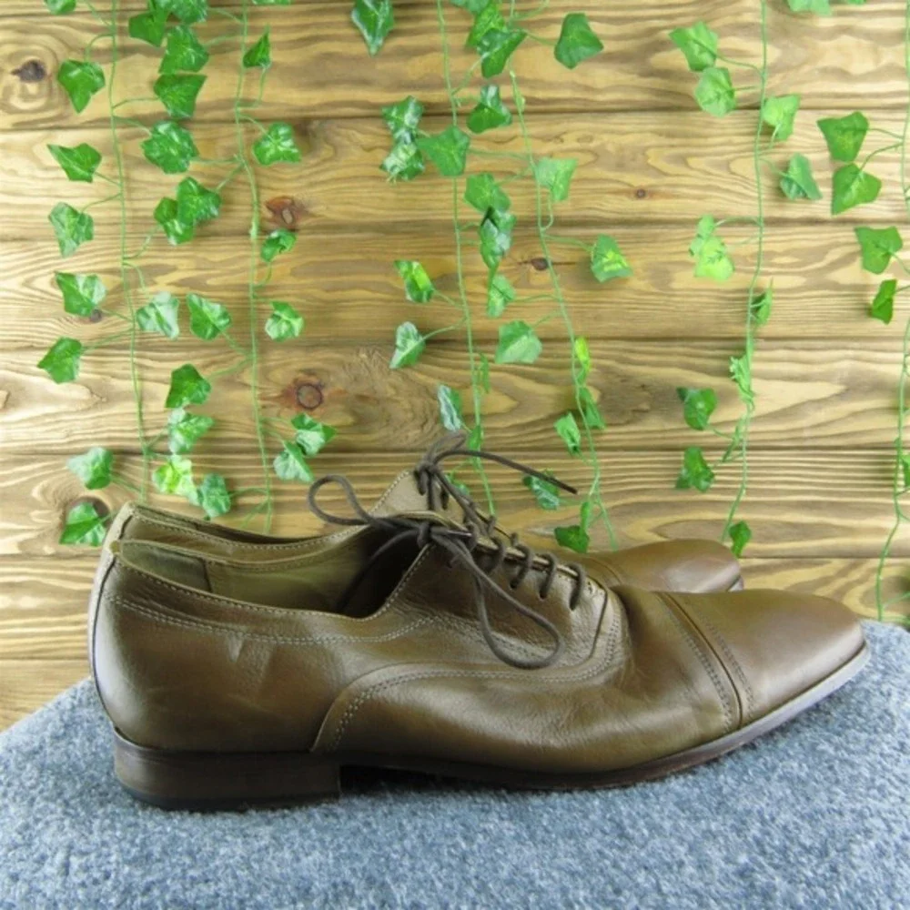 Kenneth Cole New York Slow Mo Men Wingtip Oxfords Sz 11.5 Brown Leather‎ Lace Up